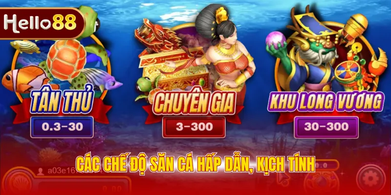 Các chế độ săn cá hấp dẫn, kịch tính